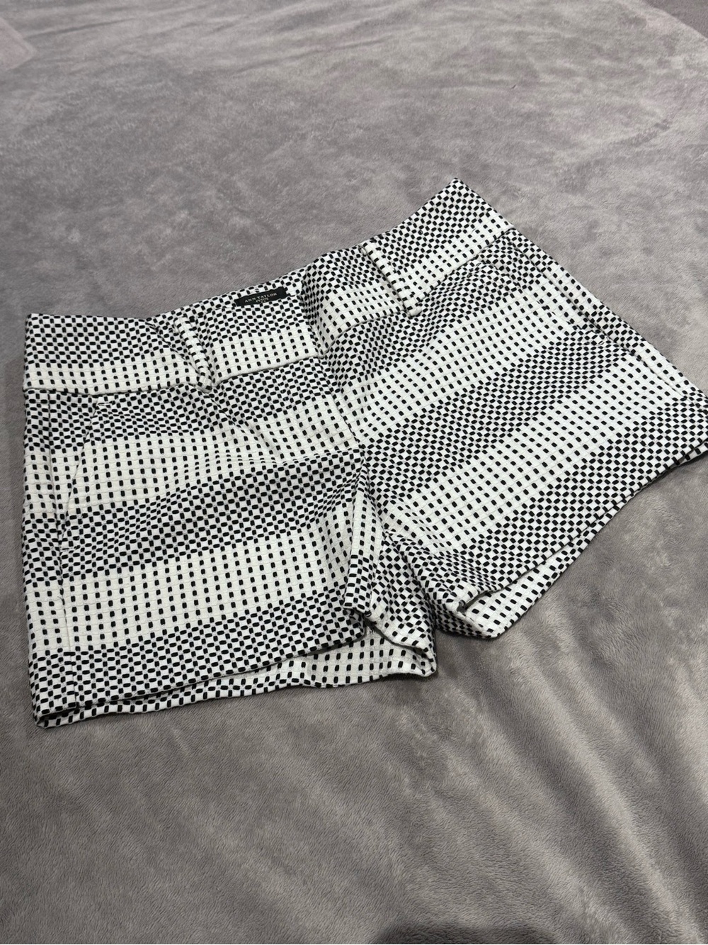Ann Taylor Black and White Patterned Shorts